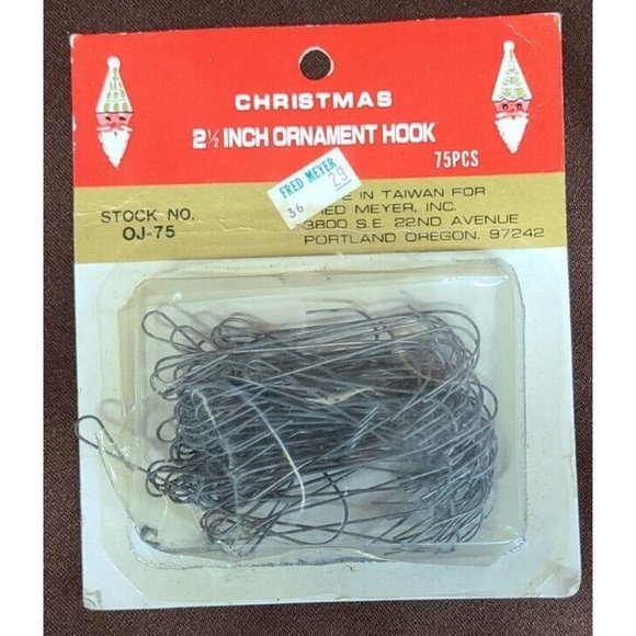 Vintage Christmas Ornament Hooks Original Packaging OPENED Heavy Duty - Picture 1 of 4